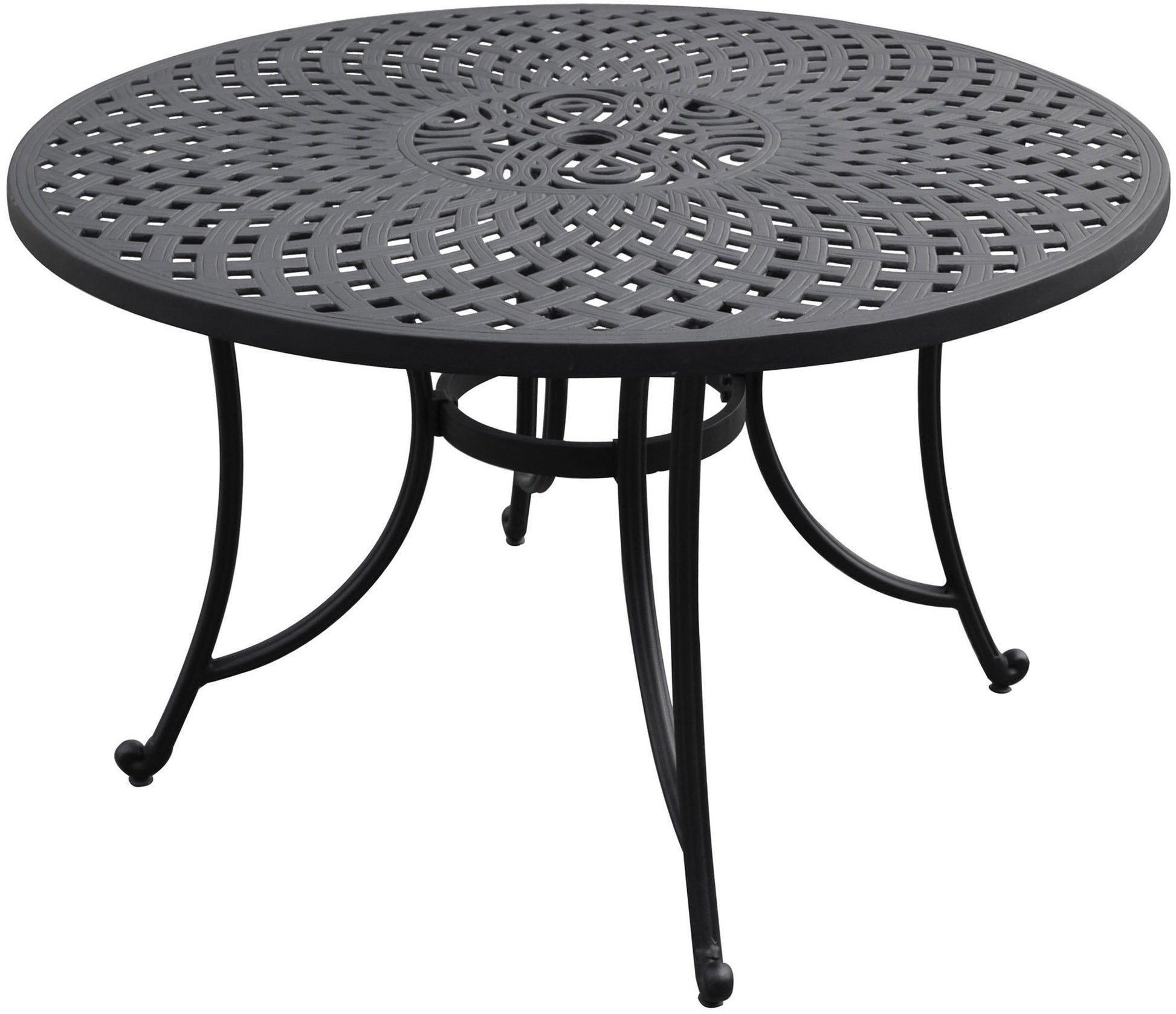 Dining Table | Outdoor Oasis | Heavy-Duty Aluminum Dining Table Set | Contoured Seats | Charcoal Black Finish | casafoyer.myshopify.com