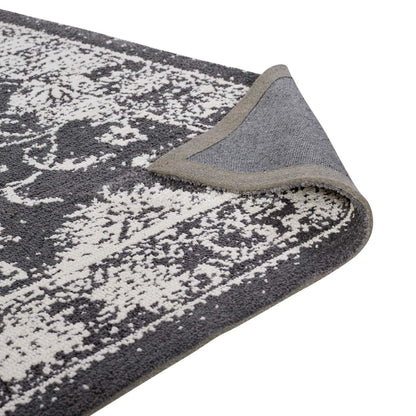Carpet & Rugs | CasaFoyer Kazia Distressed Floral Lattice Area Rug | Modern Design | Plush Microfiber | Stain Resistant | 5x8 Dark Gray and Ivory | casafoyer.myshopify.com