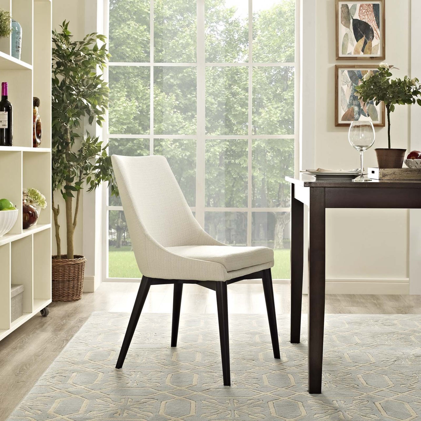 home office desk chairs | CasaFoyer Viscount Side Chair | Sleek & Modern Design | Plush Foam Padding | High-Quality Polyester Upholstery | Tapered Wood Legs | Black Finish | Perfect for Contemporary Decors | casafoyer.myshopify.com
