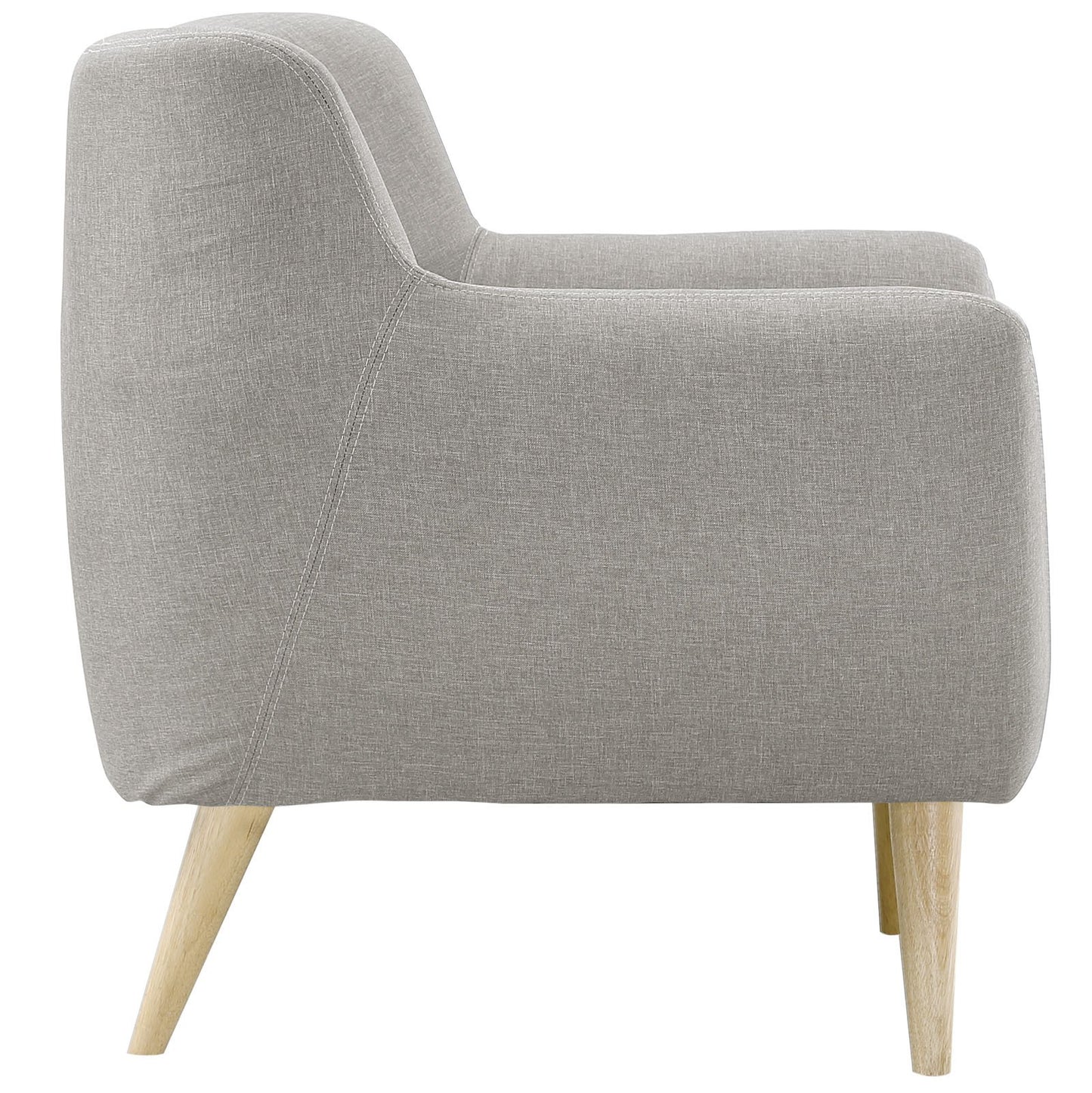 home office desk chairs | CasaFoyer Wholesale | Luxurious Dual Cushion Armchair | Wooden Legs | Elegant Design | Polyester Upholstery | Finely Stitched Back Seat Buttons | Modern & Sophisticated | Light Gray | casafoyer.myshopify.com