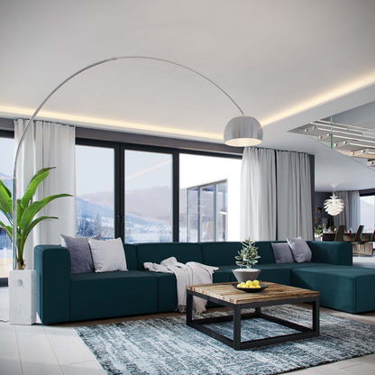 kitchen and dining room sets | CasaFoyer Mingle | 5-Piece Modular Sectional Sofa Set | Luxurious Comfort | Open and Captivating Space | Plush Foam Cushioning | Textured Polyester Upholstery | Contemporary Design | Blue | casafoyer.myshopify.com