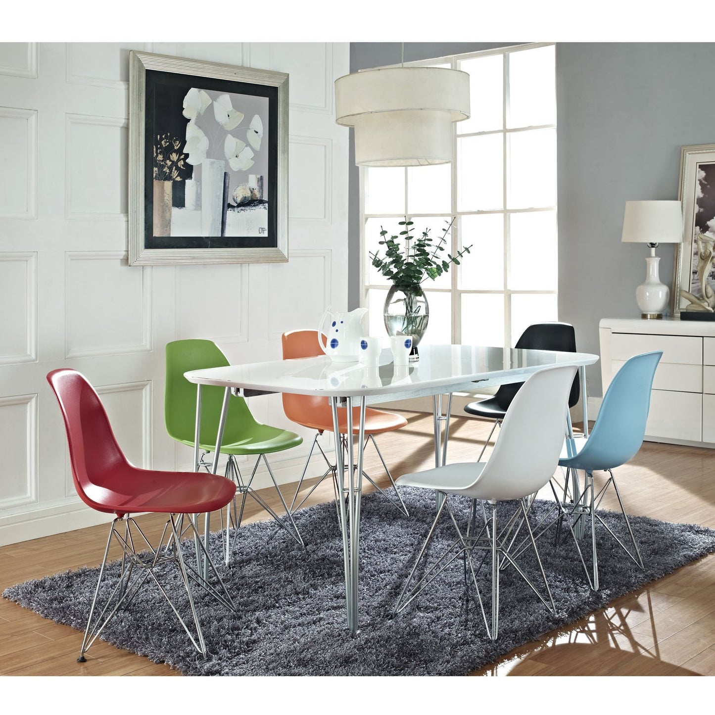 home office desk chairs | CasaFoyer Paris Wire Side Chair | Molded Plastic | Versatile Indoor/Outdoor | Living or Dining Room | Includes 1 Chair | casafoyer.myshopify.com
