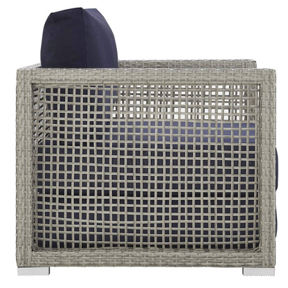 kitchen and dining room sets | CasaFoyer Aura Outdoor Patio Collection | Gray-on-Gray Wicker Rattan Set | Aluminum Frame | All-Weather Cushions | Ultimate Comfort | Versatile Design | Ideal for Gatherings | Includes Armchair, Coffee Table, Sofa | casafoyer.myshopify.com
