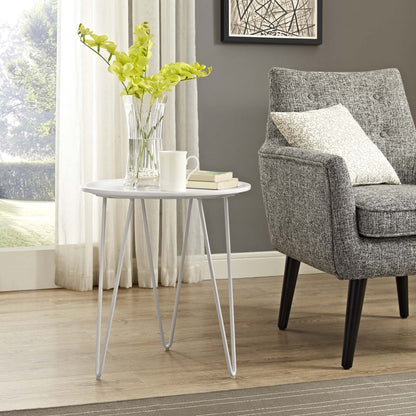 end tables | Ergode Digress Side Table | Mid-Century Design | Steel Hairpin Legs | Matte Finish | Versatile & Stylish | Perfect for Compact Living Spaces | casafoyer.myshopify.com