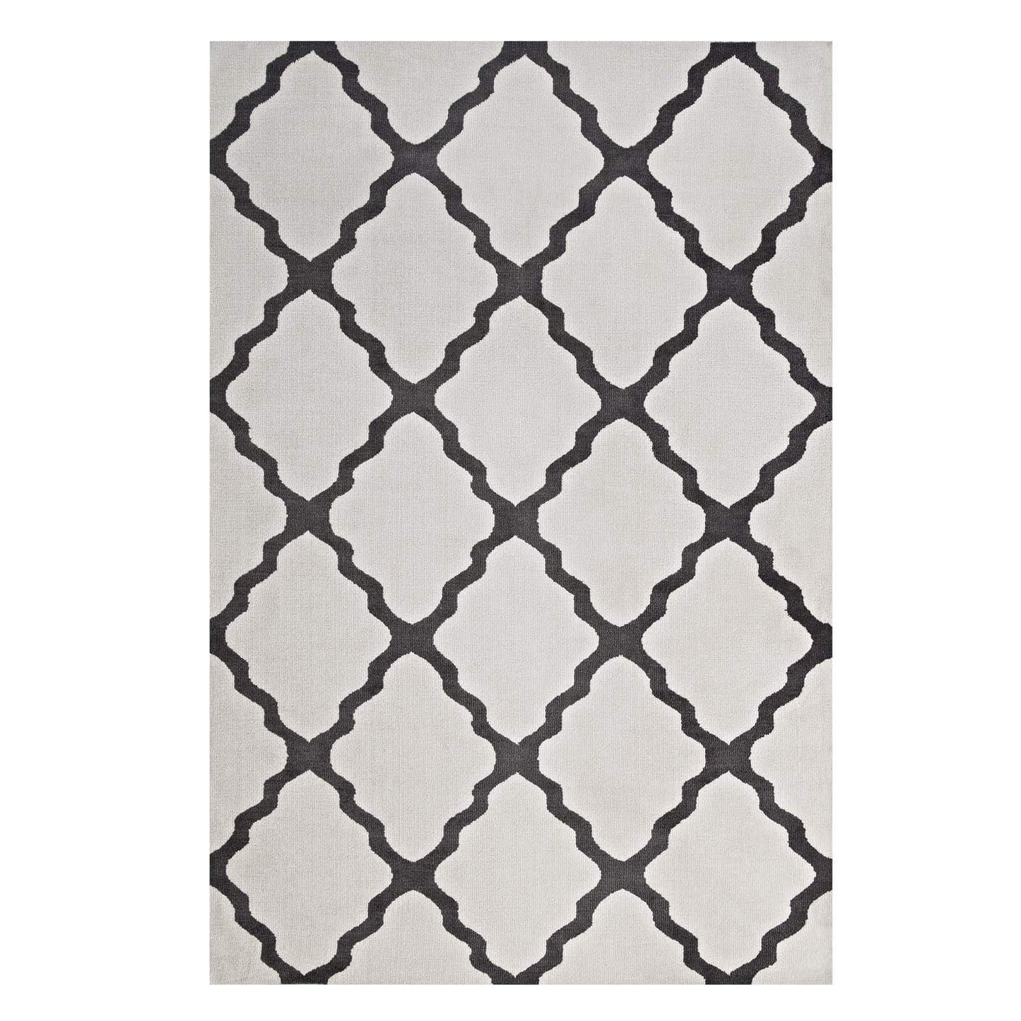 area rugs | CasaFoyer Marja Moroccan Trellis Area Rug | Elegant Lattice Design | Soft Polyester Microfiber | Durable Jute Bottom | Minimal Shedding | Stain-Resistant | Easy to Maintain | 8x10 Size | casafoyer.myshopify.com