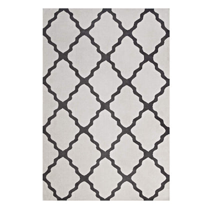 area rugs | CasaFoyer Marja Moroccan Trellis Area Rug | Elegant Lattice Design | Soft Polyester Microfiber | Durable Jute Bottom | Minimal Shedding | Stain-Resistant | Easy to Maintain | 8x10 Size | casafoyer.myshopify.com