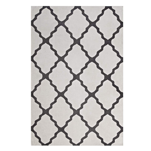 area rugs | CasaFoyer Marja Moroccan Trellis Area Rug | Elegant Lattice Design | Soft Polyester Microfiber | Durable Jute Bottom | Minimal Shedding | Stain-Resistant | Easy to Maintain | 8x10 Size | casafoyer.myshopify.com