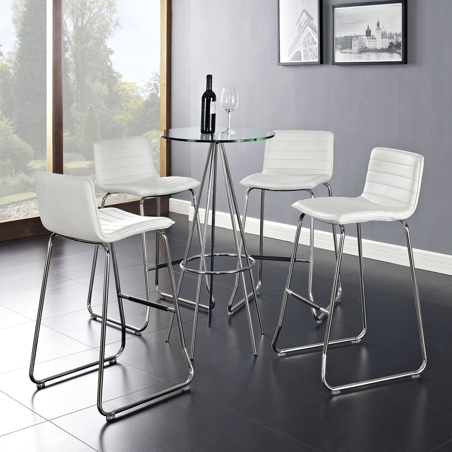 barstools | CasaFoyer Dive Bar Stool Set | Sleek Design | Transform Spaces | Stainless Steel Base | Set of 4 | casafoyer.myshopify.com