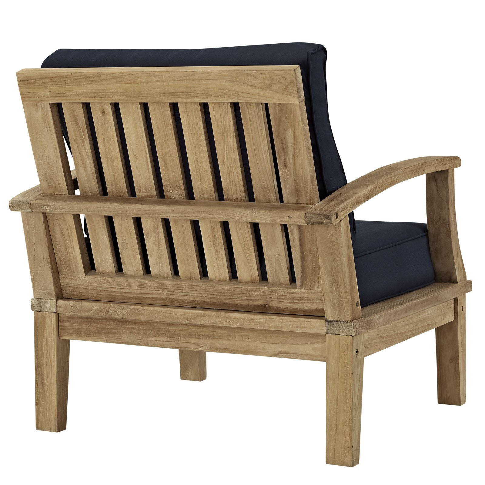 Patio Furniture Sets | Solid Teak Wood Outdoor Set | Marina Collection: Durable, All-Weather Cushions, Modern Design | Includes Side Table & Armchairs | casafoyer.myshopify.com