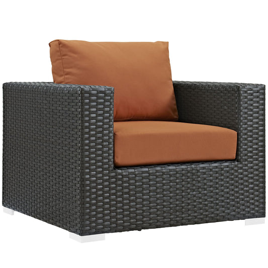 Patio Furniture Sets | Sojourn Outdoor Patio Arm Chair | Sturdy & Versatile Seating | Sunbrella Cushions | Synthetic Rattan Weave | UV Protection | Aluminum Frame | casafoyer.myshopify.com
