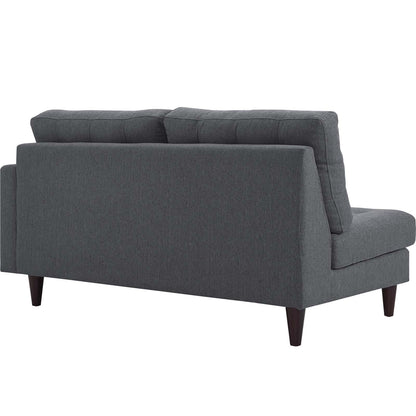 sofas | CasaFoyer Empress Right-Facing Loveseat | Tufted Buttons | Luxurious Cushions | Sturdy Wooden Legs | Gray Fabric Upholstery | casafoyer.myshopify.com
