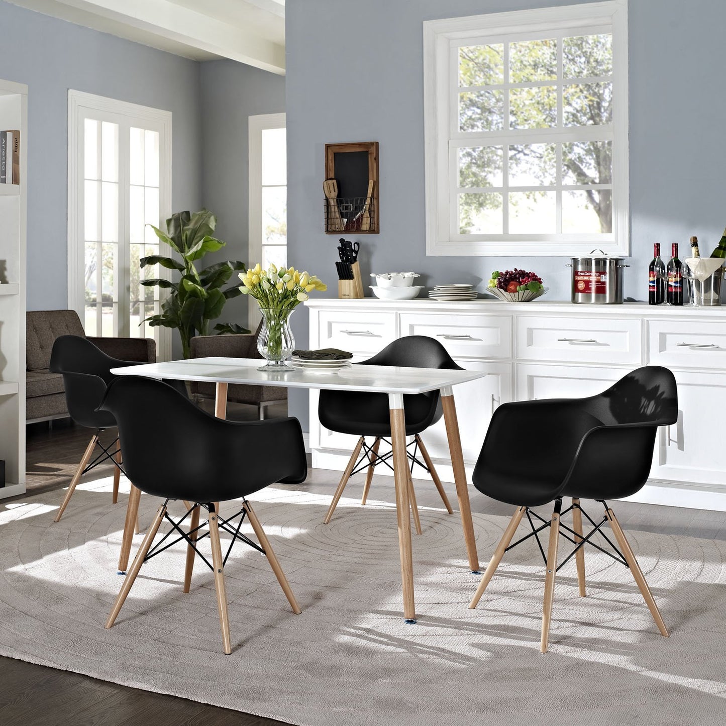home office desk chairs | CasaFoyer Wood Pyramid Side Chair Set of 4 | Molded Plastic Chairs | Versatile Base Options | Indoor and Outdoor Use | Ideal for Living and Dining Rooms | casafoyer.myshopify.com