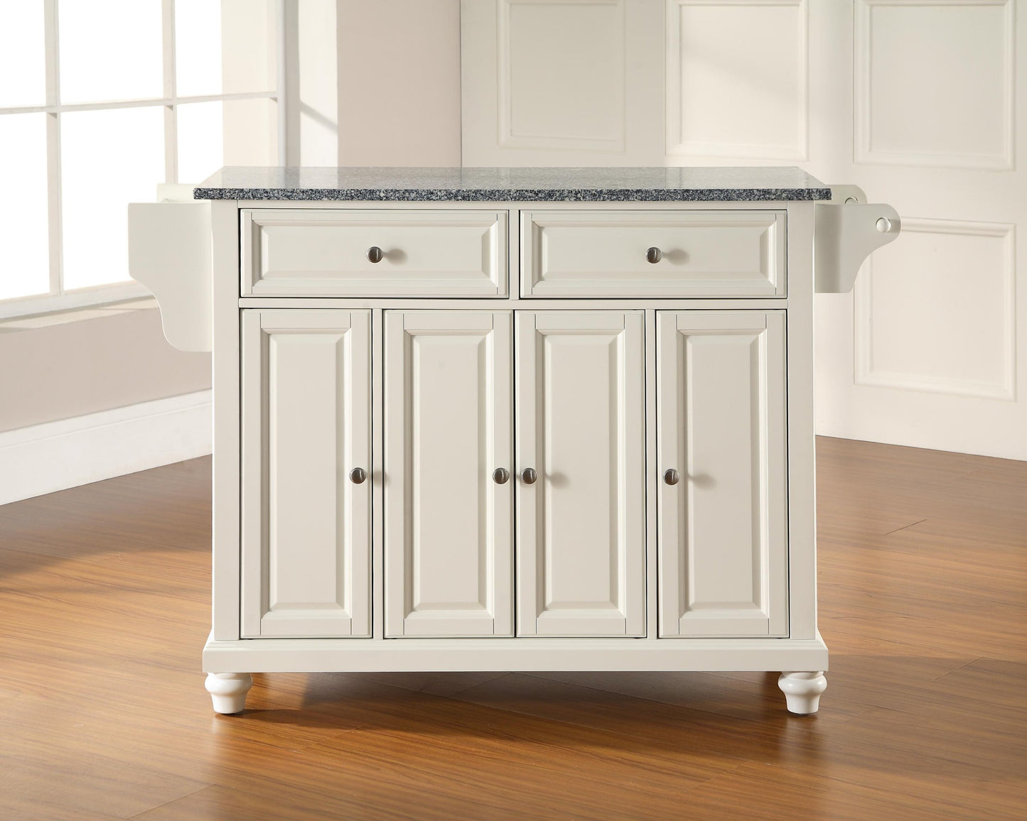 Kitchen Storage | Durable Solid Hardwood Kitchen Island | Elegant Raised Panel Doors | Ample Storage Space | White Finish | casafoyer.myshopify.com