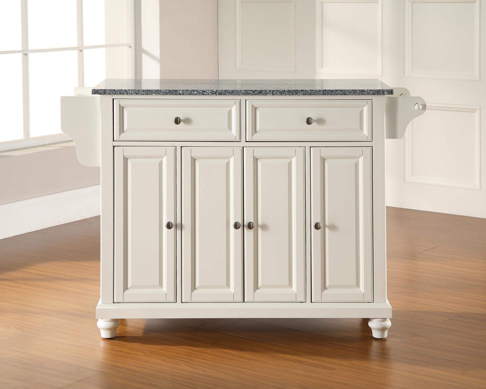 Kitchen Storage | Durable Solid Hardwood Kitchen Island | Elegant Raised Panel Doors | Ample Storage Space | White Finish | casafoyer.myshopify.com