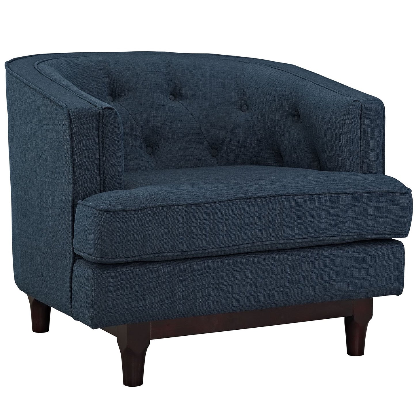 home office desk chairs | CasaFoyer Coast Elegant Armchair Set of 2 | Deep Button Tufting | Walnut Legs | Polyester Upholstery | Ideal for Modern Living Rooms & Reception Areas | casafoyer.myshopify.com