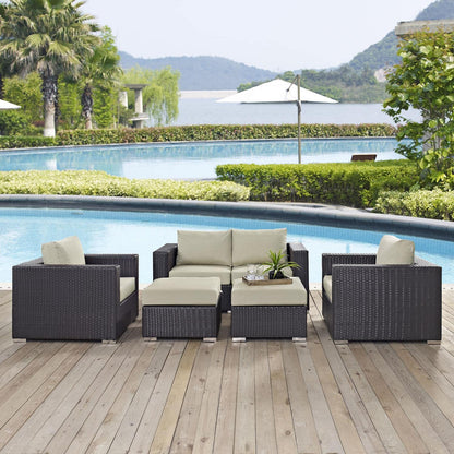 sofas | CasaFoyer Convene Outdoor Sectional Set | Adjustable & Weather-Resistant Patio Furniture | Loveseat, Armchairs, Ottomans | casafoyer.myshopify.com