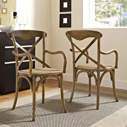 home office desk chairs | CasaFoyer Nostalgic Rustic Charm Dining Armchair Set | Wooden Backrest, Tapered Legs | Perfect for Country Cottages, Rustic Settings, or Urban Dwellings | Set of 2 | casafoyer.myshopify.com