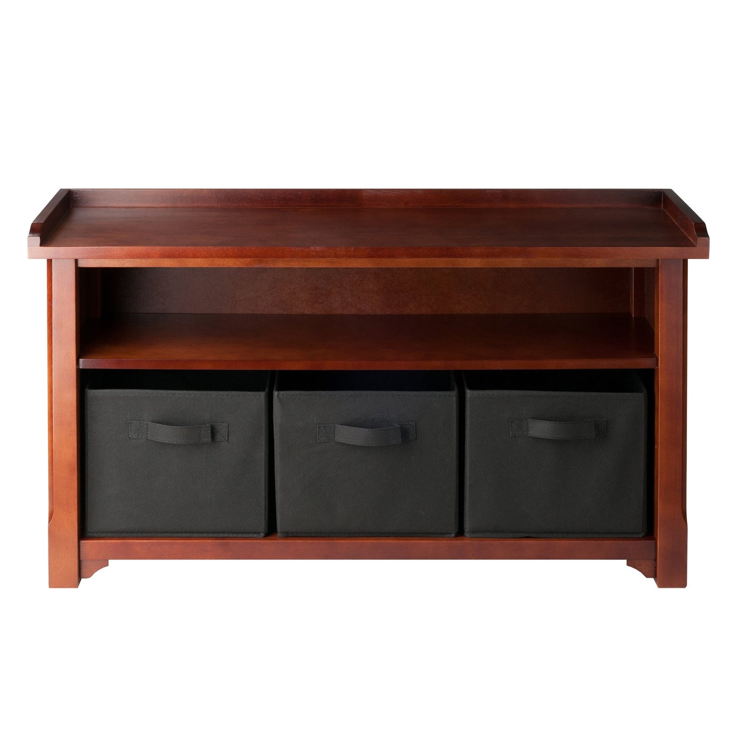 Sofa & chair Sets | Ergode  Wood Verona Bench Set | Storage Bench with 3 Foldable Baskets | Walnut Finish | Versatile Design for Foyer, Hallway, Mudroom | Sturdy & Easy to Clean | 40 W x 14.2 D x 22 H | casafoyer.myshopify.com