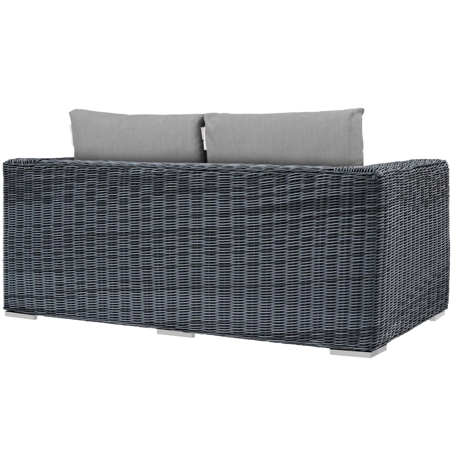 sofas | CasaFoyer Summon Outdoor Patio Loveseat | Ultimate Outdoor Luxury & Comfort | Two-Tone Rattan | Sunbrella Cushions | Aluminum Frame | Perfect for Patio, Backyard, Poolside | casafoyer.myshopify.com