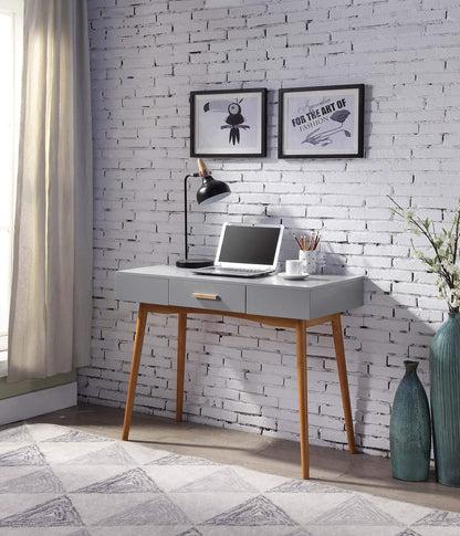 Desk | Ergode Oslo 1 Drawer Desk | Mid-Century Design | Spacious Table Top | Sturdy Rubberwood Legs | Hidden Storage | Multiple Finishes | casafoyer.myshopify.com