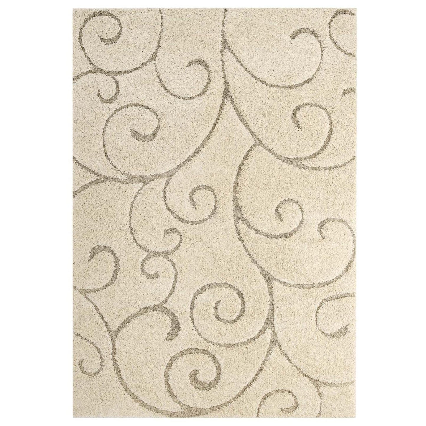 Carpet & Rugs | CasaFoyer Burgeon Scrolling Vine 5x8 Shag Area Rug | Modern Design | Durable Polypropylene | Jute Backing | Stain-Resistant | Easy to Clean | Ideal for Various Rooms | casafoyer.myshopify.com