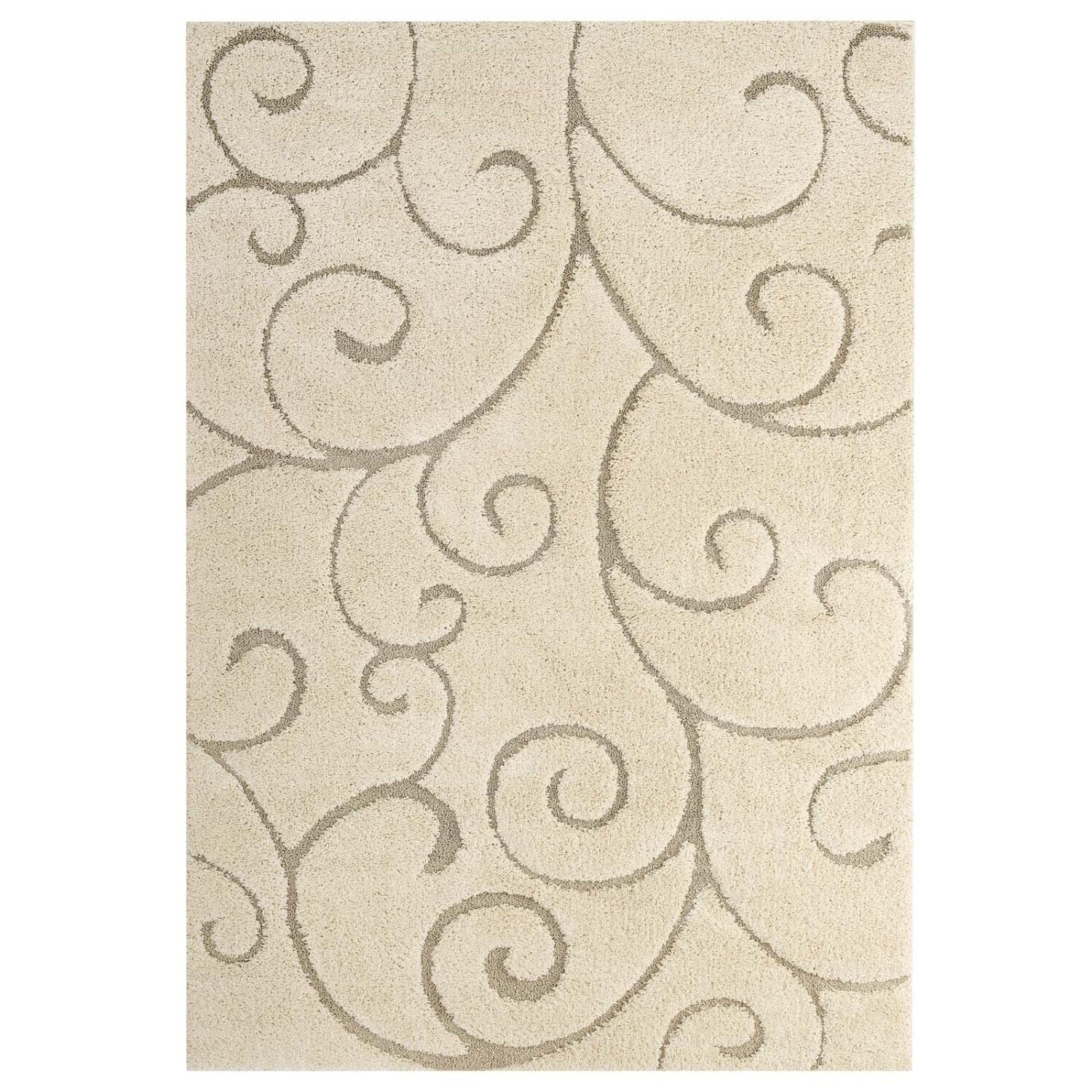 Carpet & Rugs | CasaFoyer Burgeon Scrolling Vine 5x8 Shag Area Rug | Modern Design | Durable Polypropylene | Jute Backing | Stain-Resistant | Easy to Clean | Ideal for Various Rooms | casafoyer.myshopify.com