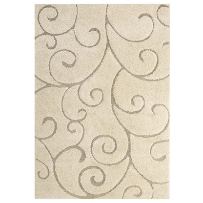 Carpet & Rugs | CasaFoyer Burgeon Scrolling Vine 5x8 Shag Area Rug | Modern Design | Durable Polypropylene | Jute Backing | Stain-Resistant | Easy to Clean | Ideal for Various Rooms | casafoyer.myshopify.com