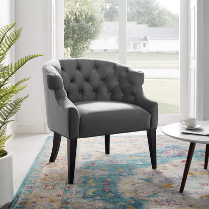 home office desk chairs | CasaFoyer Precept Accent Armchair | Luxury & Sophistication | Stain-Resistant Velvet | Deep Button Tufting | Premium Seating | Birch Wood Legs | casafoyer.myshopify.com