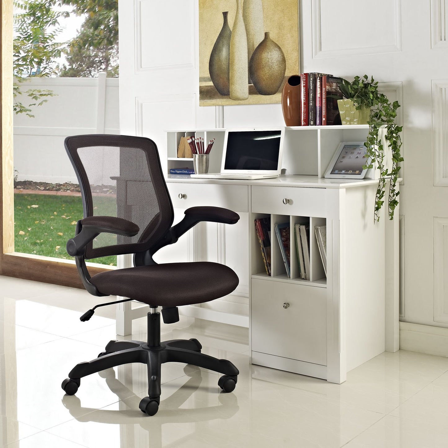 home office desk chairs | CasaFoyer Veer Mesh Office Chair | Ultimate Comfort & Functionality | Breathable Back | Waterfall Seat | 90-Degree Rotating Armrests | Tilt & Tension Control | Pneumatic Lift | Dual-Wheel Casters | casafoyer.myshopify.com