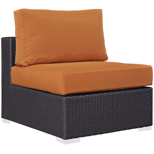 executive chairs | CasaFoyer Convene Outdoor Sectional Armless Patio Chair | Durable Synthetic Rattan | All-Weather Cushions | Versatile Design | Enhance Your Outdoor Experience | casafoyer.myshopify.com