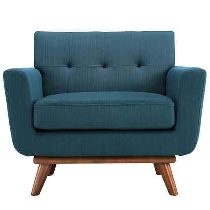 Sofa & chair Sets | Engage Armchair | Gently Curved Design | Dual Cushions | Relaxation Haven | Set of 2 | Cherry Wood Legs | casafoyer.myshopify.com