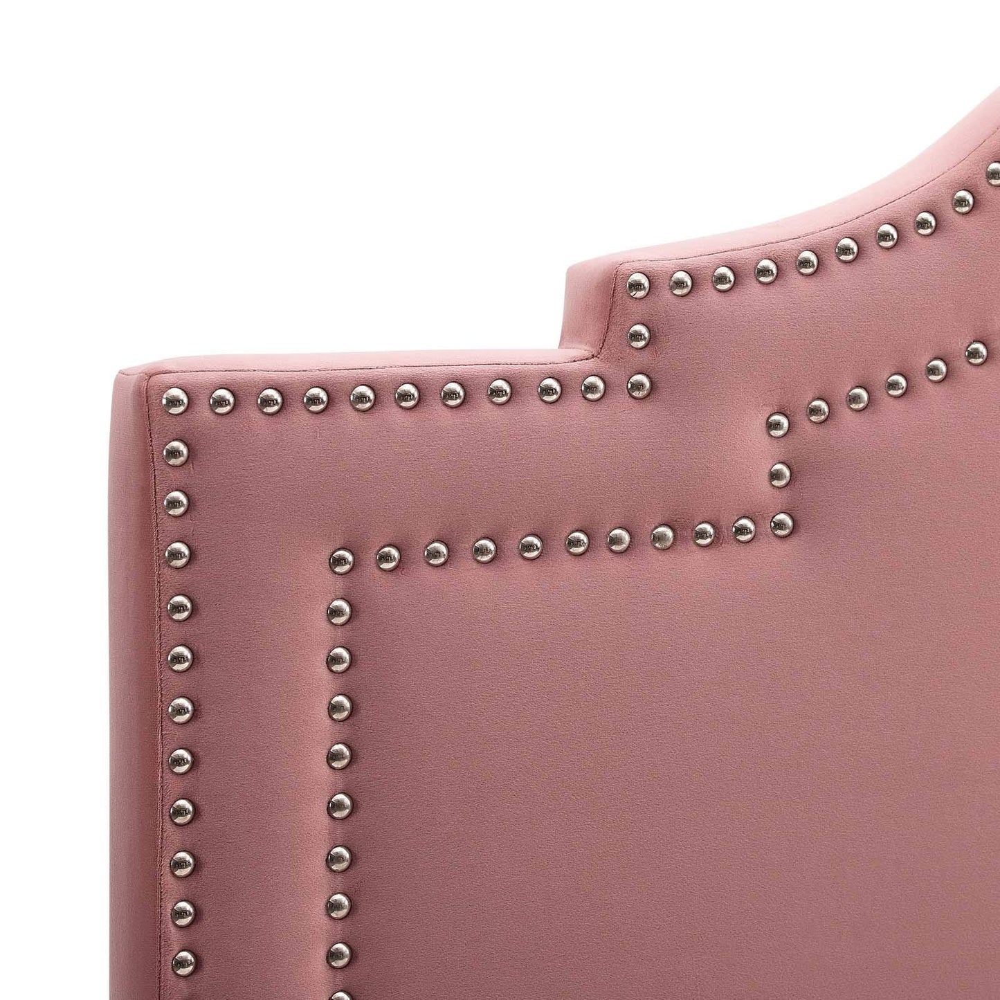 headboards | CasaFoyer Lucia Performance Velvet King/California King Headboard | Arched Shape | Nailhead Trim | Stain-Resistant | Comfortable Foam Padding | casafoyer.myshopify.com