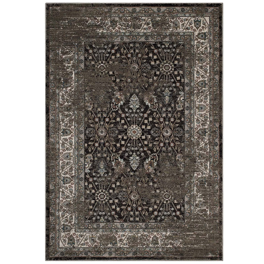 Carpet & Rugs | CasaFoyer Berit Distressed Vintage Floral Lattice Area Rug | Durable, Elegant Design | Stain-Resistant | 8x10 Size | Brown/Beige | casafoyer.myshopify.com