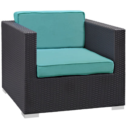 kitchen and dining room sets | CasaFoyer Convene Outdoor Sectional Set | Rattan & Aluminum Frame | All-Weather Cushions | Patio Sofa, Armchair, Ottoman, Side Table | casafoyer.myshopify.com