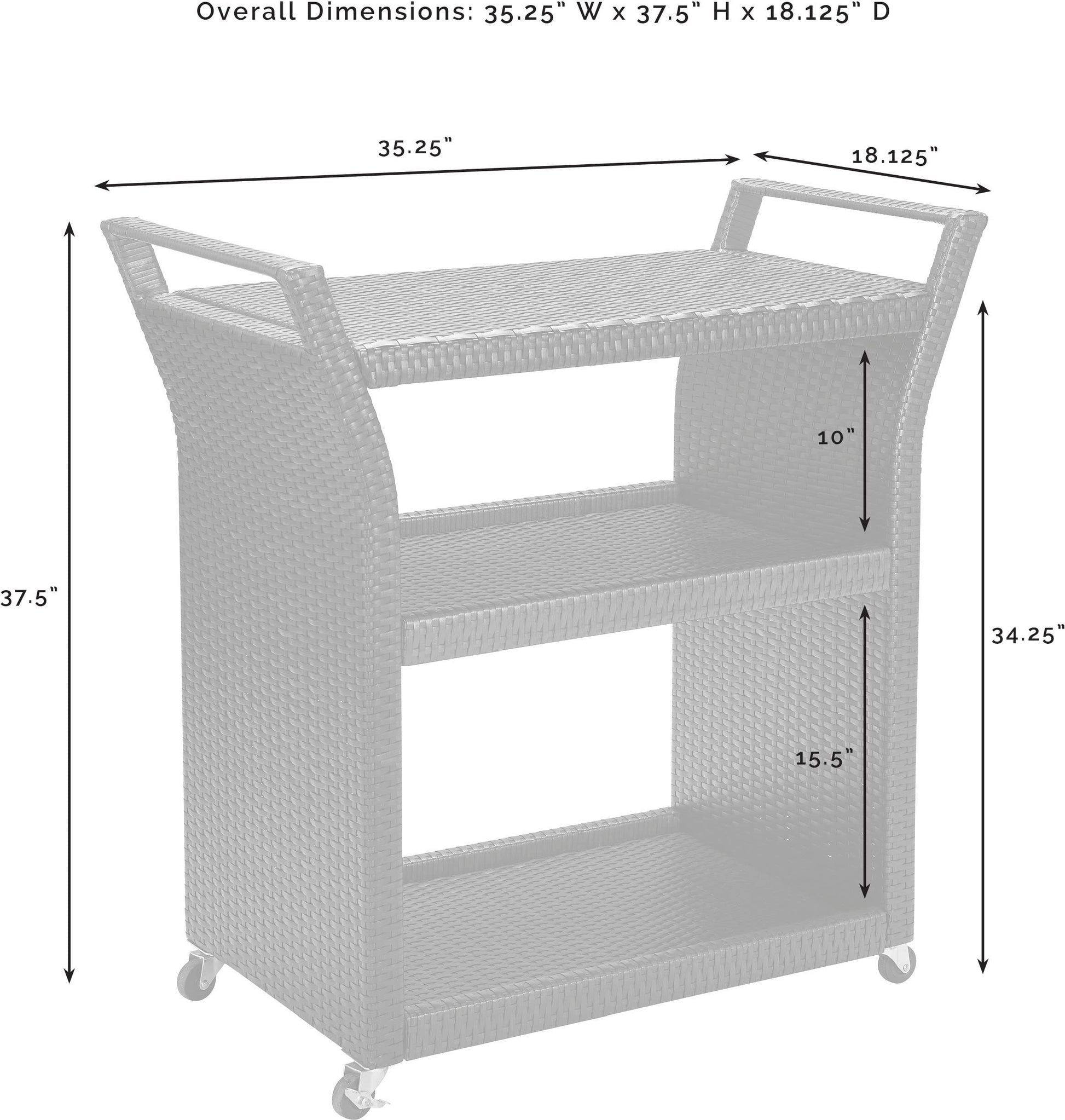 Kitchen Cart | CasaFoyer Outdoor Bar Cart | Convenient, Stylish, and Durable | Spacious Serving Surface | Open Storage | Easy Mobility | casafoyer.myshopify.com