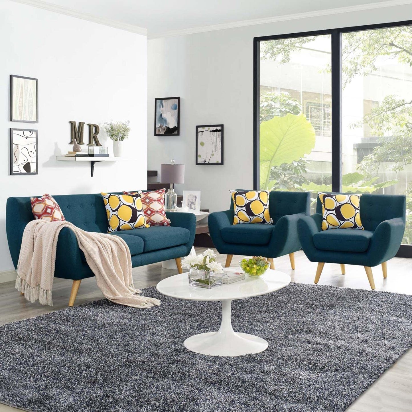 kitchen and dining room sets | CasaFoyer Stunning & Cozy Living Room Set | Plush Dual Cushion Design | Organic Shape | Mid-Century Aesthetics | Polyester Upholstery | Visually Striking | Remark 3 Piece Set | casafoyer.myshopify.com