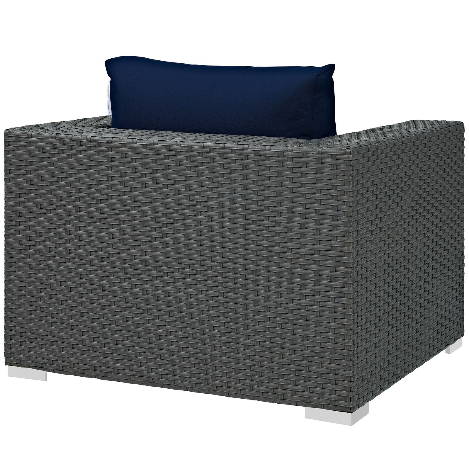 Patio Furniture Sets | Sojourn Outdoor Patio Arm Chair | Sunbrella Fabric | Synthetic Rattan | UV Protection | Aluminum Frame | casafoyer.myshopify.com