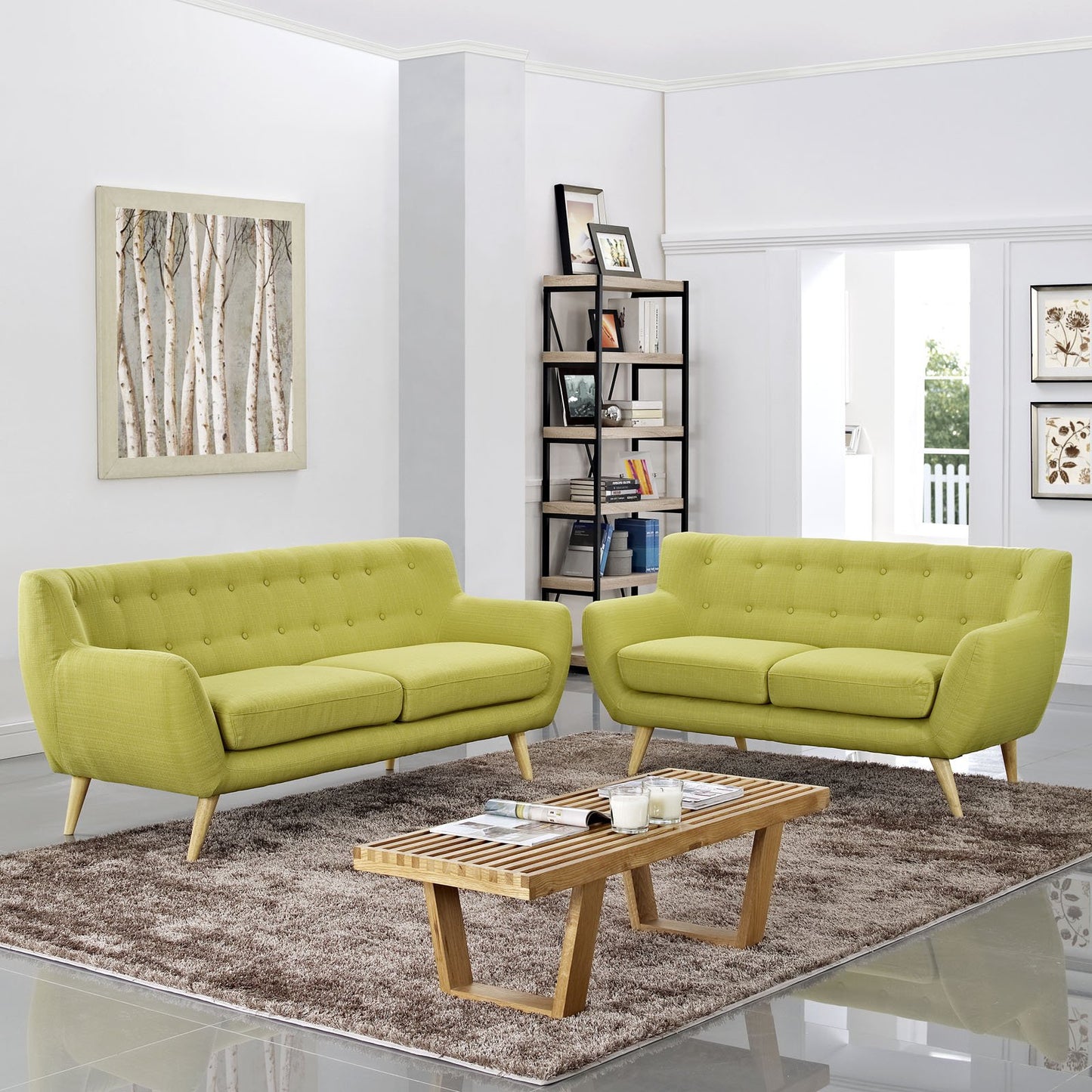 kitchen and dining room sets | CasaFoyer Living Room Set | Plush Dual Cushion Design | Curved Shape | Mid-Century Style | Remark Loveseat & Sofa | Polyester Upholstery | Sturdy Wooden Legs | Captivating Aesthetics | casafoyer.myshopify.com