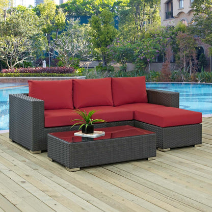 Patio Furniture Sets | Sojourn Outdoor Patio Furniture Collection | Sunbrella Cushions | Synthetic Rattan | UV Protection | Aluminum Frame | Coffee Table, Ottoman, Sofa | casafoyer.myshopify.com