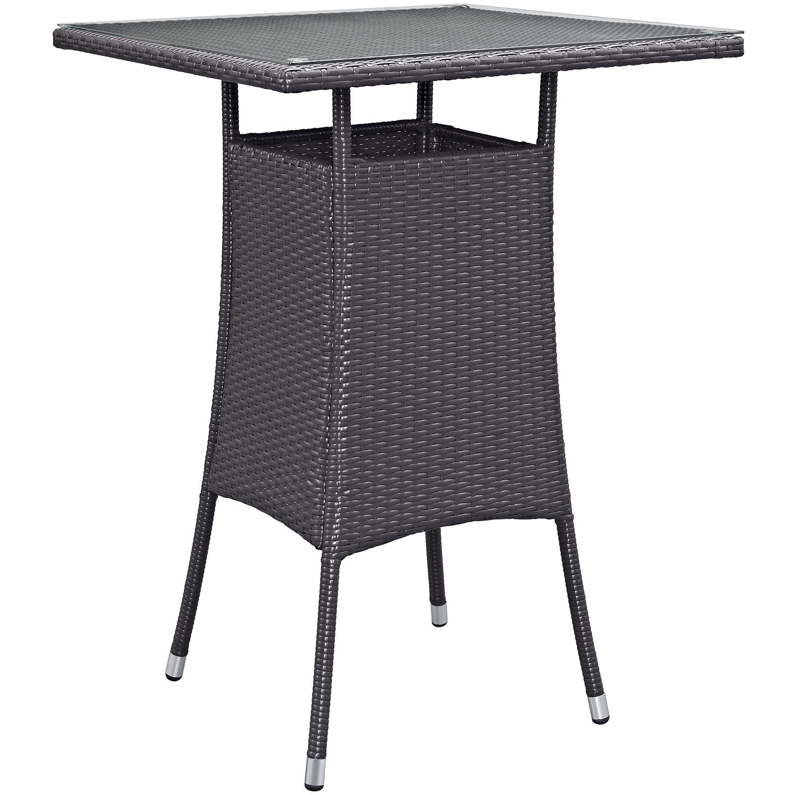 Patio Furniture Sets | Convene Outdoor Sectional Series | Durable Synthetic Rattan Weave | Powder-Coated Aluminum Frame | Elevate Your Outdoor Space with Elegance | Includes Small Bar Table | casafoyer.myshopify.com