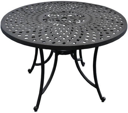 Chair | Heavy-Duty Aluminum Armchair | Charcoal Black Finish | Contoured Seats | Perfect for Outdoor Bliss | casafoyer.myshopify.com