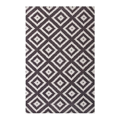 area rugs | CasaFoyer Alika Abstract Diamond Trellis Area Rug | Modern Design | Soft Polyester Microfiber | Durable Jute Bottom | Stain Resistant | Easy to Maintain | 5x8 | Ivory and Charcoal | casafoyer.myshopify.com