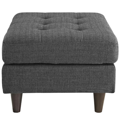 Ottoman | Empress Ottoman | Mid-Century Style | Luxurious Fabric Upholstery | Plush Foam Padding | Stained Hardwood Legs | Tranquil & Sophisticated | casafoyer.myshopify.com