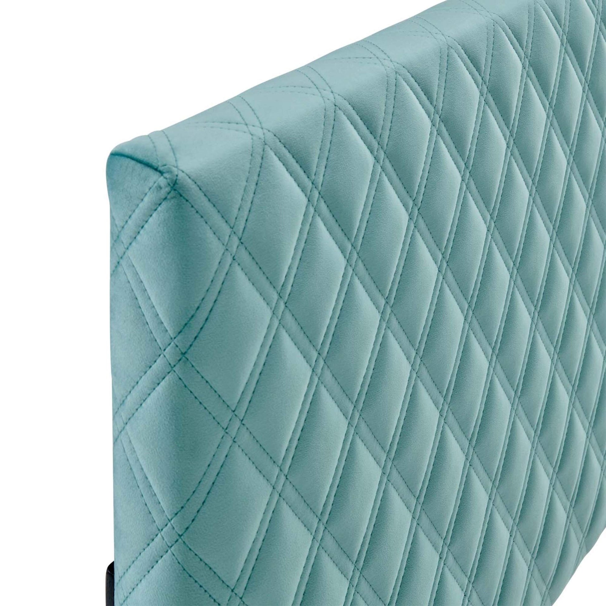 headboards | CasaFoyer Angela Tufted Diamond Lattice Performance Velvet King Headboard | Stain-Resistant Upholstery | Adjustable Height | Mint | casafoyer.myshopify.com