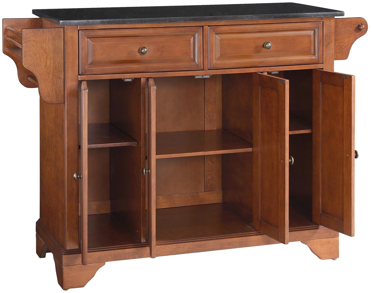 Kitchen Storage | Solid Hardwood Kitchen Island | Elegant Raised Panel Doors | Ample Storage Space | Classic Cherry Finish | casafoyer.myshopify.com