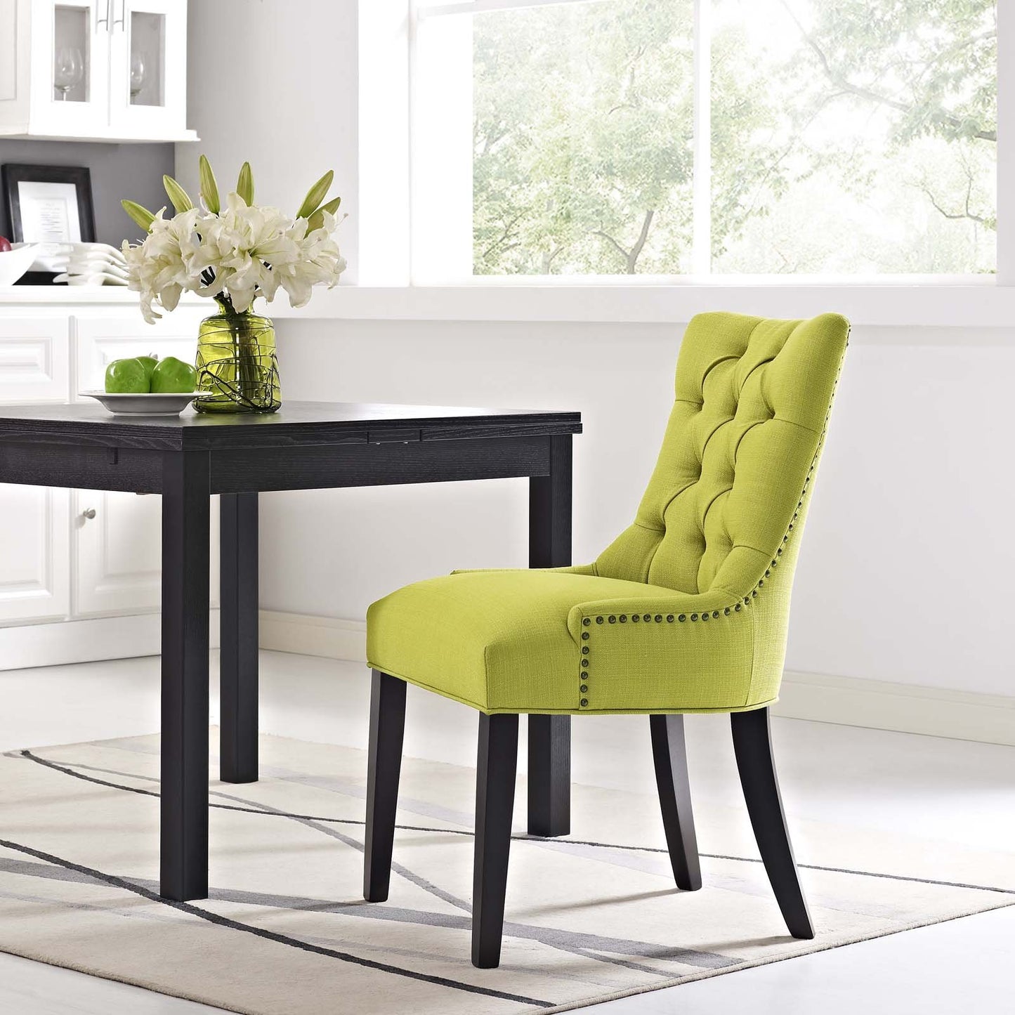 home office desk chairs | CasaFoyer Regent Tufted Button Upholstered Fabric Parsons Dining Chair | Elegant & Comfortable | Perfect for Dining & Living Rooms | Wheatgrass | casafoyer.myshopify.com