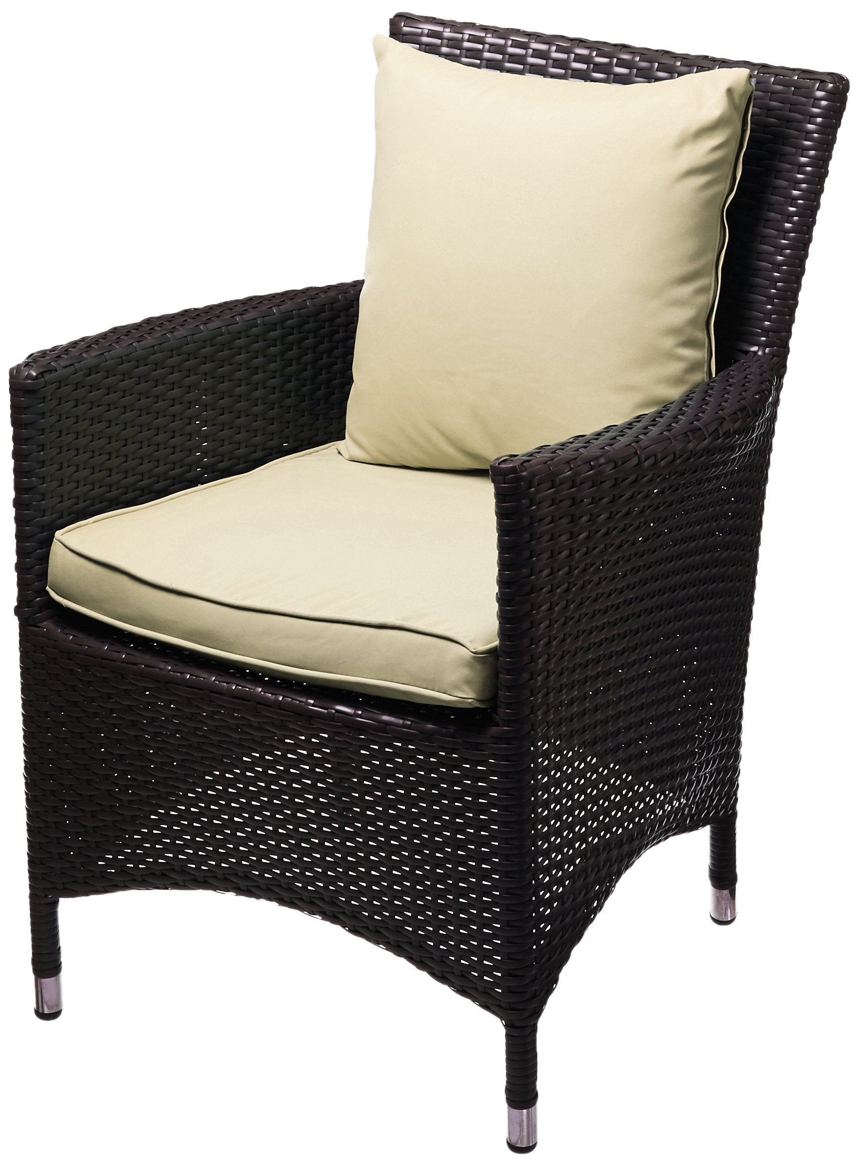 Patio Furniture Sets | Convene Outdoor Sectional Dining Armchair | Weather-Resistant Cushions | Synthetic Rattan Weave | Aluminum Frame | Patio, Backyard, Pool | casafoyer.myshopify.com