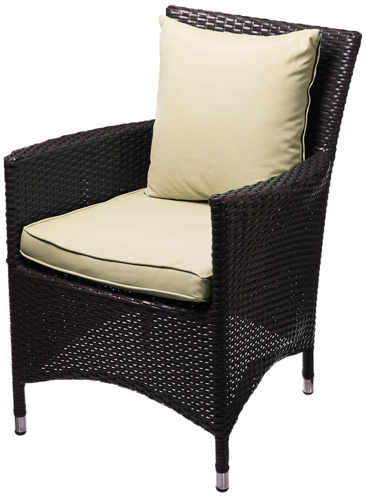 Patio Furniture Sets | Convene Outdoor Sectional Dining Armchair | Weather-Resistant Cushions | Synthetic Rattan Weave | Aluminum Frame | Patio, Backyard, Pool | casafoyer.myshopify.com