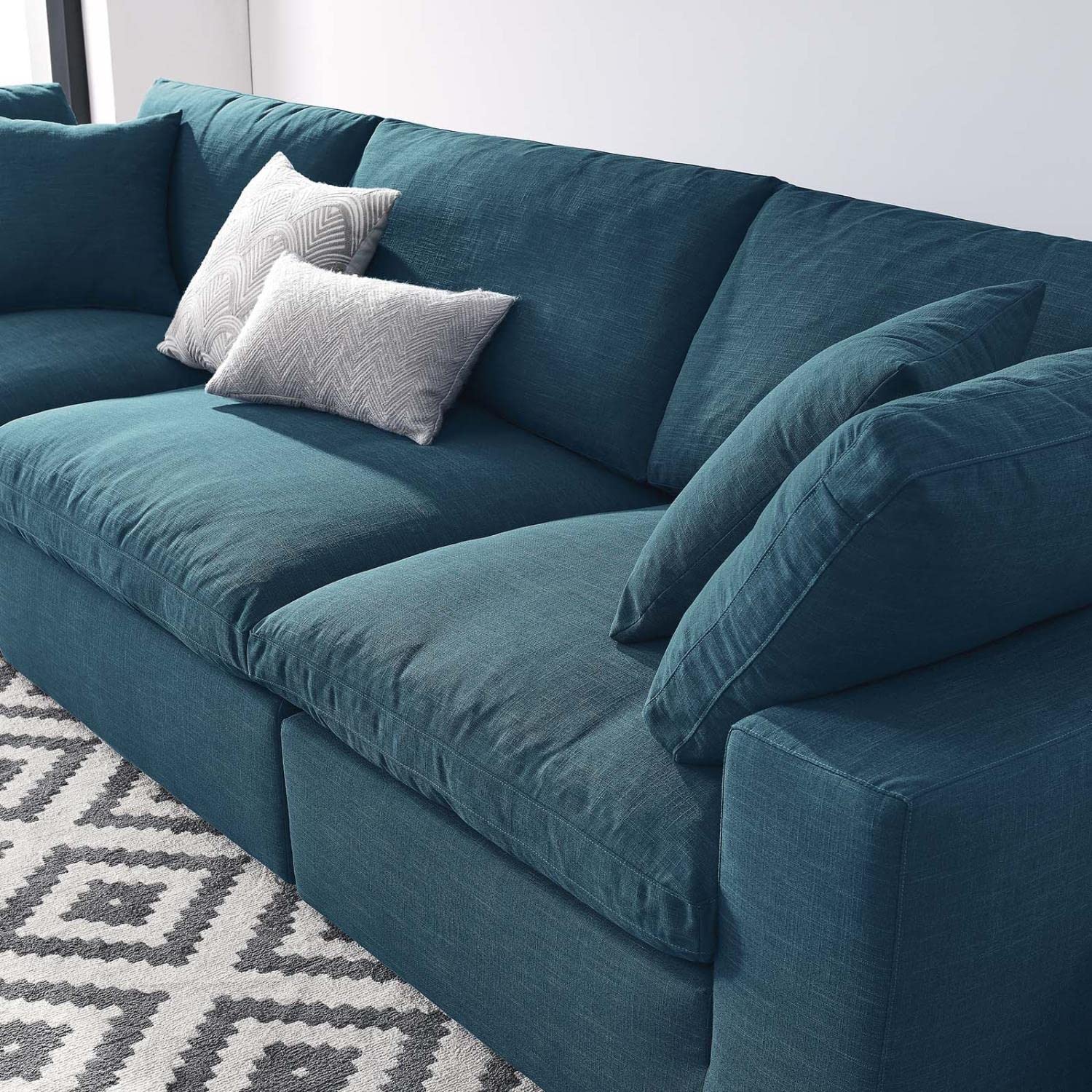sofas | CasaFoyer Commix Plush Comfort Sectional Sofa Set | Elegant Design | Polyester & Linen Upholstery | Solid Wood Construction | Cotton & Down Filled Cushions | casafoyer.myshopify.com