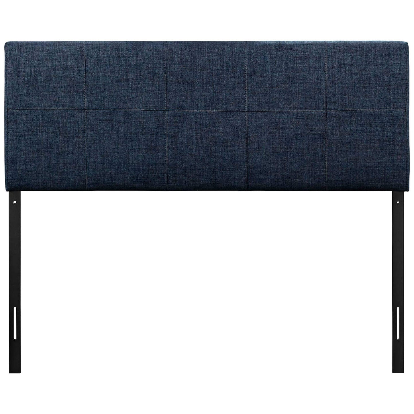 headboards | CasaFoyer  Oliver Queen Headboard | Luxurious Upholstered Linen Fabric | Raised Trim | Radiant Sheen | Timeless & Stylish | Navy | casafoyer.myshopify.com